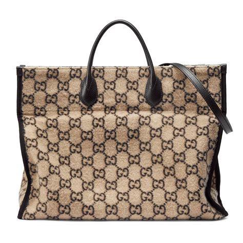 gucci gg wool tote|gucci extra large tote bag.